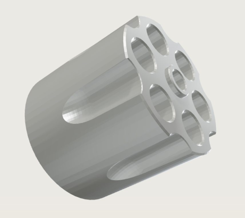 Revolver Pen Holder technical rendering